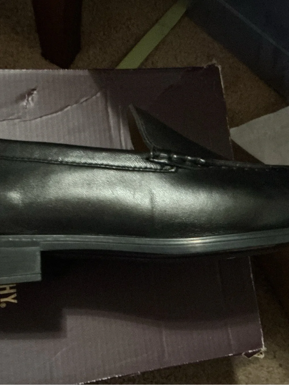 JOHNSTON & MURPHY MEN'S HARRISON VENETIAN BLACK SHEEPSKIN